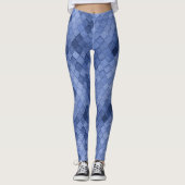 Blauer Diagonal Leggings (Vorderseite)