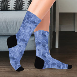 Blauer Diagonal Socken