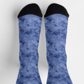 Blauer Diagonal Socken (Oben)