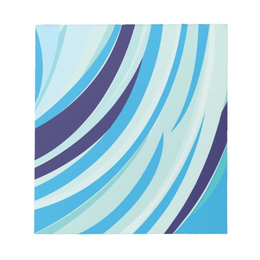 Blauer diagonaler Streifen Notizblock (Vorderseite)
