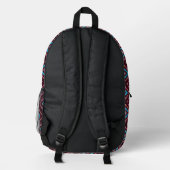 Blauer Diamant Bedruckter Rucksack (Rückseite)