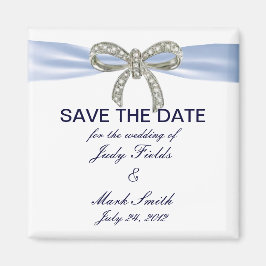 Blauer Diamant-Bogen, der Save the Date Magneten Magnet