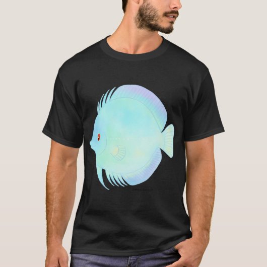 Blauer Diamant-Diskusfisch T-Shirt (Vorderseite)
