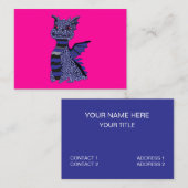 Blauer Diamant-Drache Visitenkarte (Vorne/Hinten)