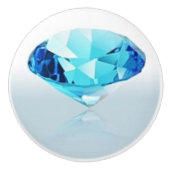 BLAUER DIAMANT-KERAMIK-GRIFF KERAMIKKNAUF (Vorderseite)