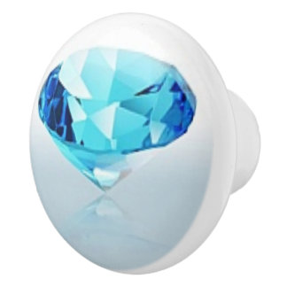 BLAUER DIAMANT-KERAMIK-GRIFF KERAMIKKNAUF