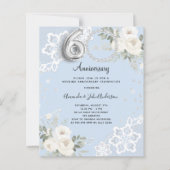 Blauer Diamantenflor 60. Hochzeitseinladung (Vorderseite)