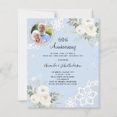 Blauer Diamantenflor 60. Hochzeitseinladung (Vorderseite)