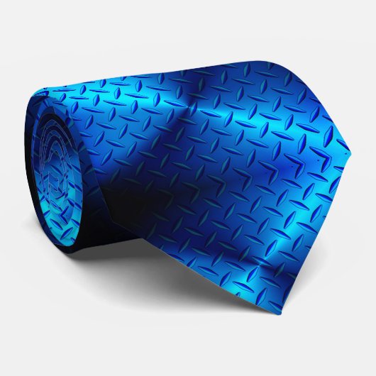 Blauer Diamanthalsband Krawatte (Gerollt)