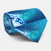 Blauer Diamantschleier Krawatte (Gerollt)