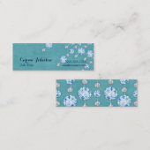 Blauer Diamantvorhang Mini Visitenkarte (Vorne/Hinten)