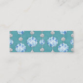 Blauer Diamantvorhang Mini Visitenkarte (Rückseite)