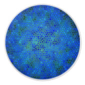 Blauer Dinosaurier verborgen Keramikknauf (Vorderseite)