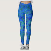 Blauer Dinosaurier verborgen Leggings (Vorderseite)