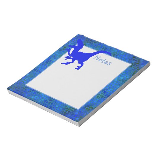Blauer Dinosaurier verborgen Notizblock (Rotiert)