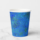 Blauer Dinosaurier verborgen Pappbecher (Rückseite)