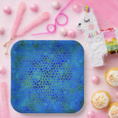 Blauer Dinosaurier verborgen Pappteller (Party)