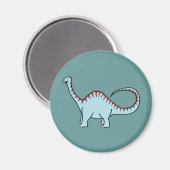 Blauer Diplodocus Magnet (Vorderseite/Rückseite)