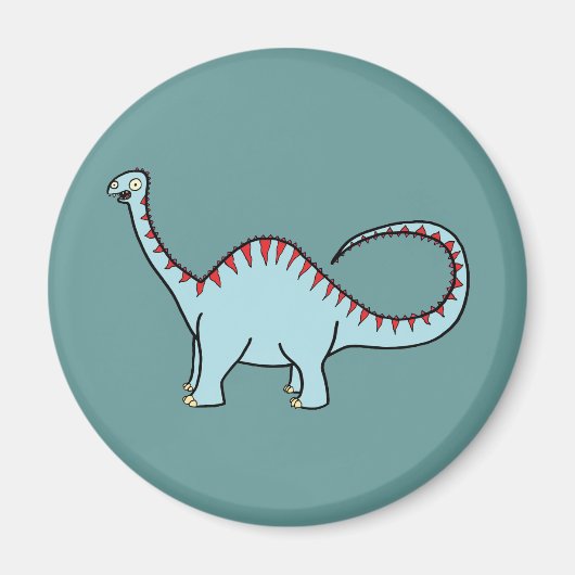 Blauer Diplodocus Magnet (Vorne)