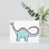 Blauer Diplodocus Postkarte (Stehend Vorderseite)