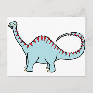Blauer Diplodocus Postkarte