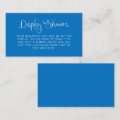 Blauer Display-Dusche mit Whimsical Handschrift Begleitkarte (Vorne/Hinten)