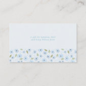 Blauer Ditsy-Blume für das Gedicht "Kein Wrap" anz Begleitkarte (Rückseite)