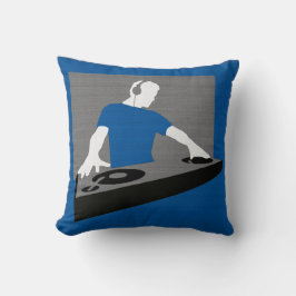 Blauer DJ-Pillow Kissen