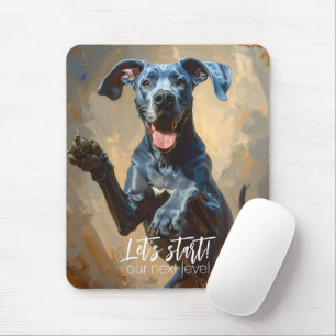 Blauer Doggen-Mauspad Mousepad