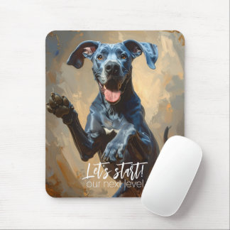 Blauer Doggen-Mauspad Mousepad