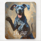 Blauer Doggen-Mauspad Mousepad (Vorne)