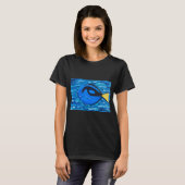 Blauer Doktorfisch Gemälde T-Shirt (Vorne ganz)