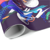 Blauer Donner Geschenkpapier (Rolleneckpunkt)