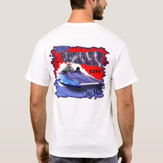 Blauer Donner T-Shirt (Rückseite)
