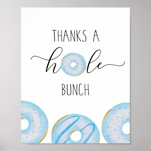 Blauer Donut dank Lochstück Poster (Vorne)