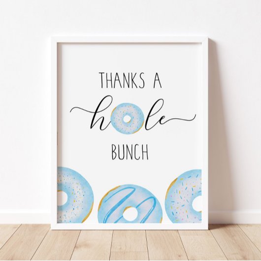 Blauer Donut dank Lochstück Poster