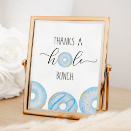 Blauer Donut dank Lochstück Poster