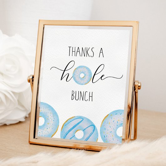 Blauer Donut dank Lochstück Poster