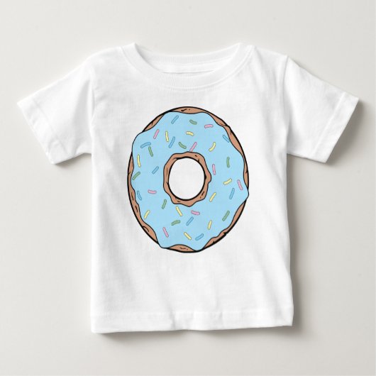 Blauer Donut, Doughnut, Eisen, Sprinklen, Zuckergu Baby T-shirt (Vorderseite)