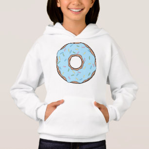 Blauer Donut, Doughnut, Eisen, Sprinklen, Zuckergu Hoodie