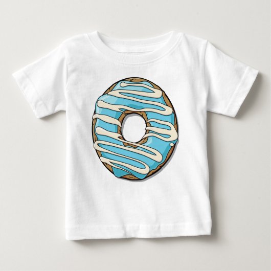 Blauer Donut, Doughnut, Icing, Zuckerguss, Glaze Baby T-shirt (Vorderseite)