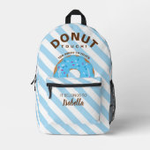 Blauer Donut-Rucksack Bedruckter Rucksack (Vorderseite)