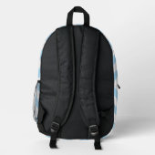 Blauer Donut-Rucksack Bedruckter Rucksack (Rückseite)