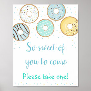 Blauer Donut süß von dir zu kommen Gefallen Unters Poster