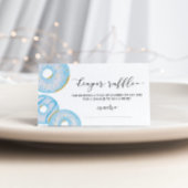 Blauer Donuts Gewinnschein Begleitkarte