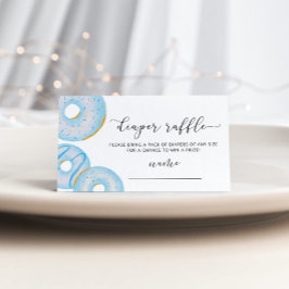 Blauer Donuts Gewinnschein Begleitkarte