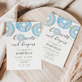 Blauer Donuts und Windelsprinkle Einladung