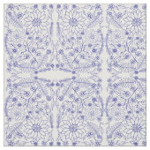 Blauer Doodle-Blume Stoff (Muster)