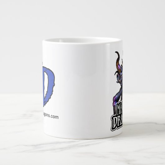 Blauer Drache 20oz MD. Riesige Tasse (Vorderseite)