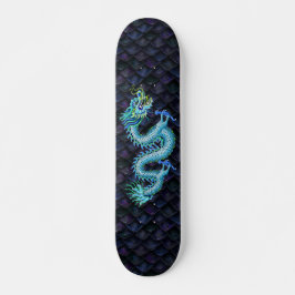Blauer Drache auf Drachenschuhen Skateboard